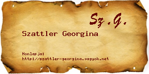 Szattler Georgina névjegykártya