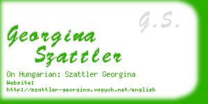georgina szattler business card